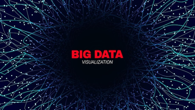 Abstract technology big data stream visualization