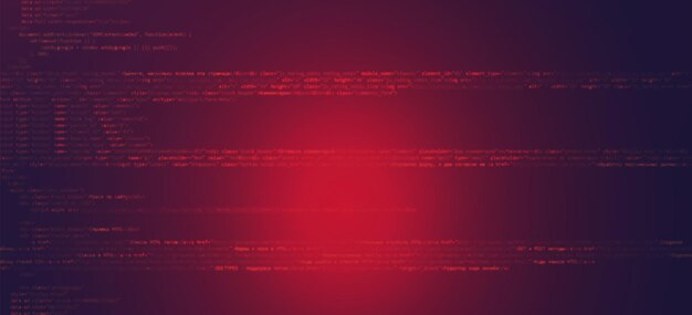 Vector abstract technology binary code dark red background. cyber attack, ransomware, malware, scareware concept