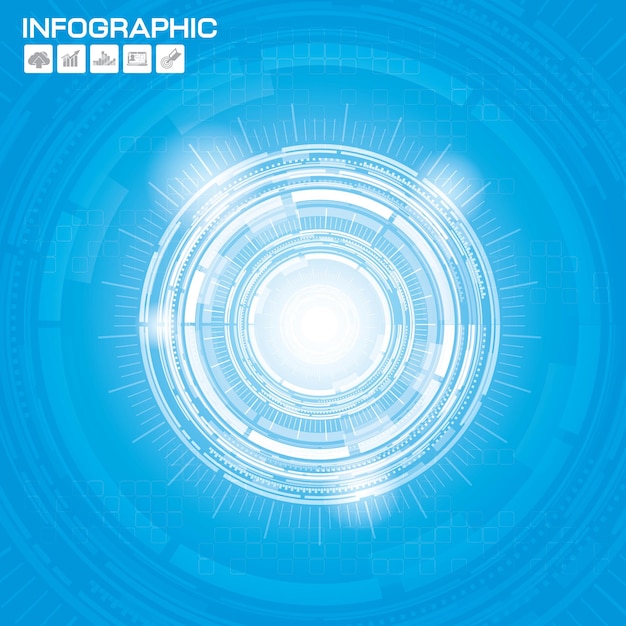 Fondo astratto di vettore dei cerchi di tecnologia.