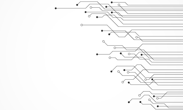 Fondo astratto del circuito di tecnologia con space