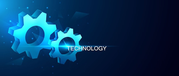 Abstract technology cog communication concept   background