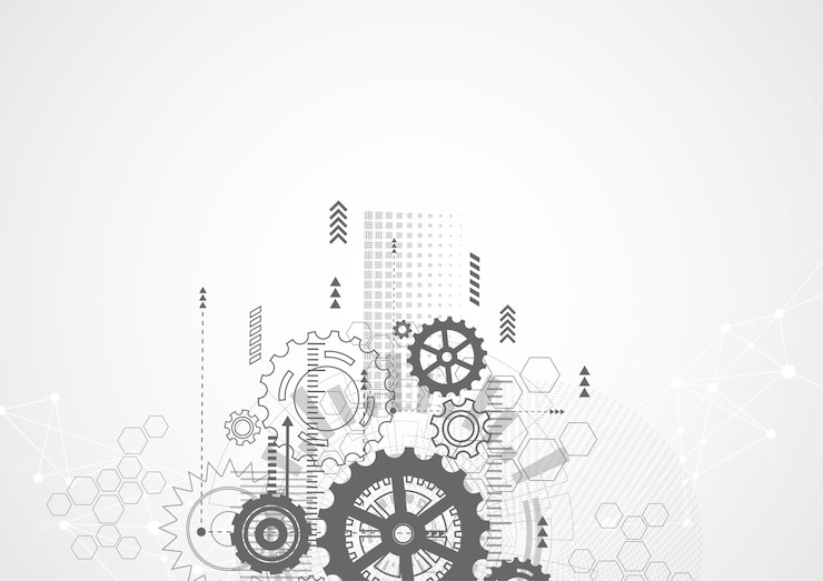 Vector abstract technology communication design innovation concept