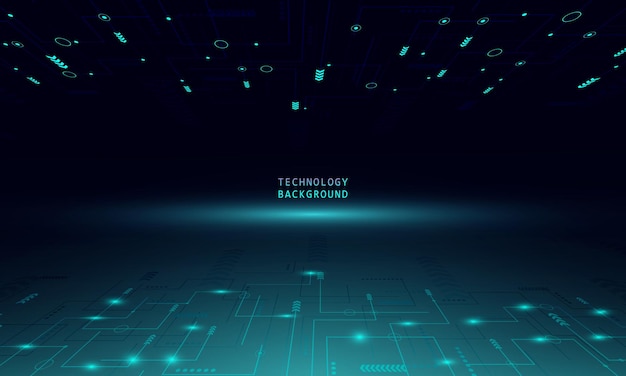 Abstract technology concept background and connection system with digital data abstract