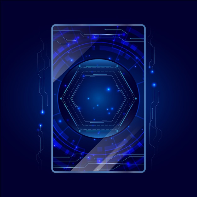 Abstract technology and digital card background