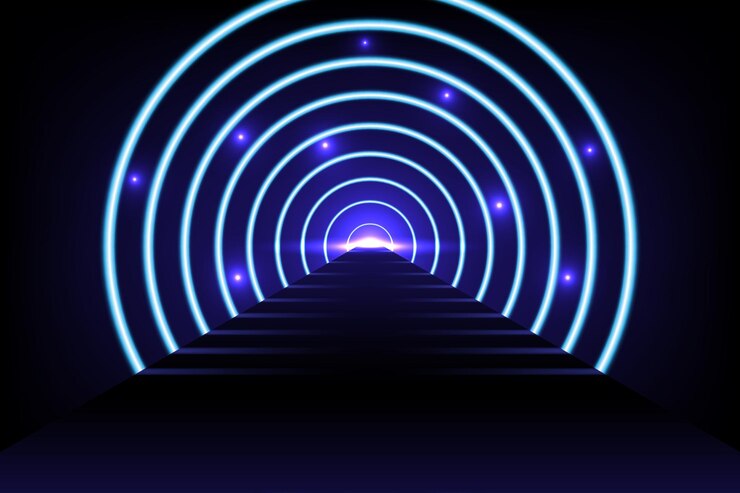 Vector abstract technology fiber optic cable network speed line big data transmission concept
