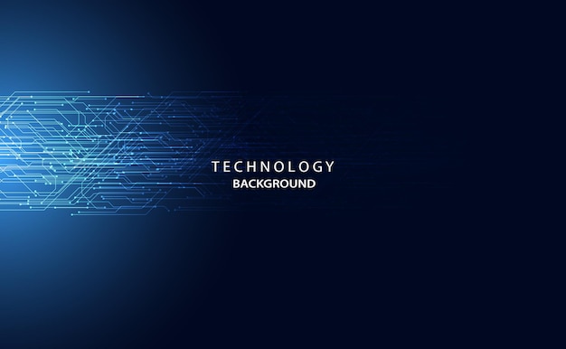 抽象的な技術未来的なコンセプト ハイテク回路デジタル通信モダンな青色の背景に