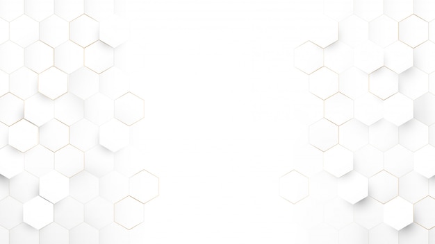 Vector abstract technology, futuristic digital hi tech concept. abstract white and gold hexagonal background.