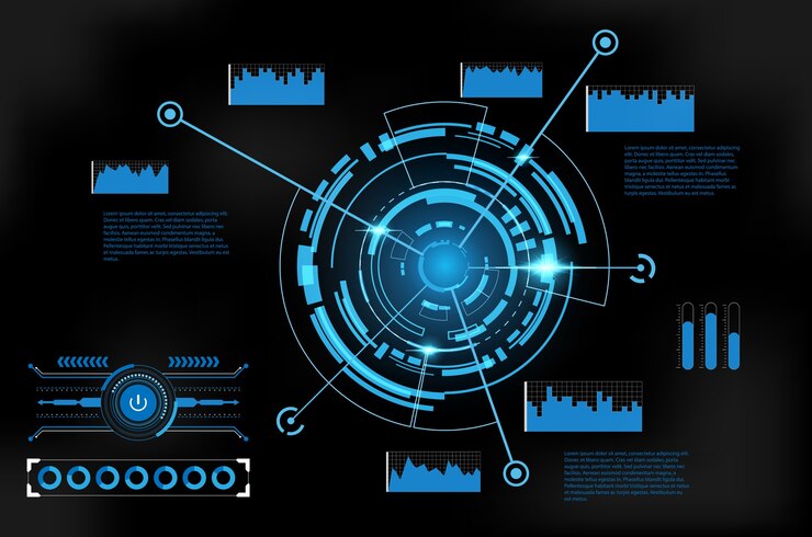 Vector abstract technology futuristic interface