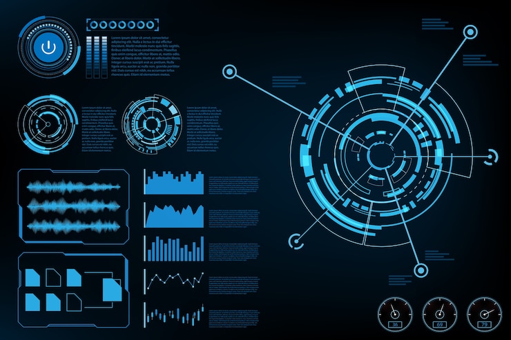 Vector abstract technology futuristic interface