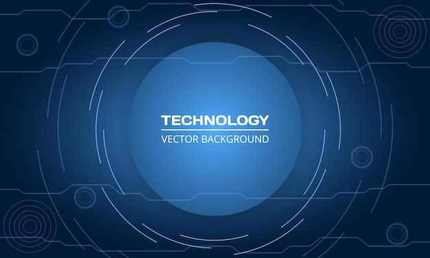 Abstract technology innovation hi-tech blue background.