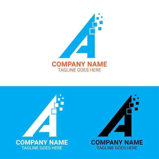 抽象的な技術 会社のロゴの文字