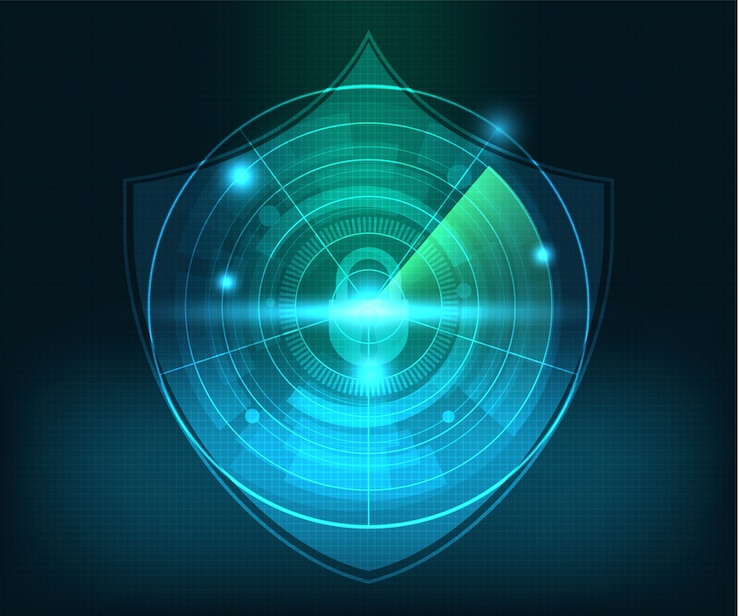 Vector abstract technology network security background