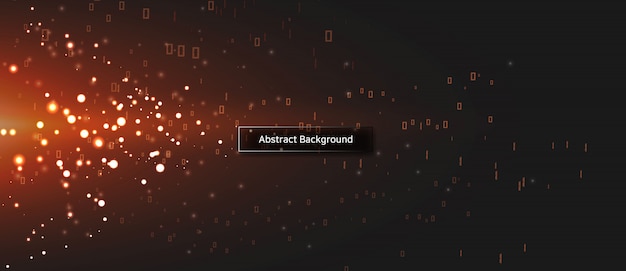 Sfondo astratto di particelle di tecnologia