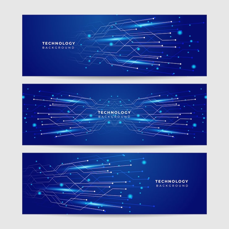 Vector 抽象技术粒子网格网络背景 数据技术背景 在黑暗背景上连接点和线 矢量抽象图形设计 横幅图案背景网页模板