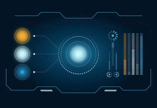 Disegno astratto del modello della struttura dell'ologramma di fantascienza di tecnologia