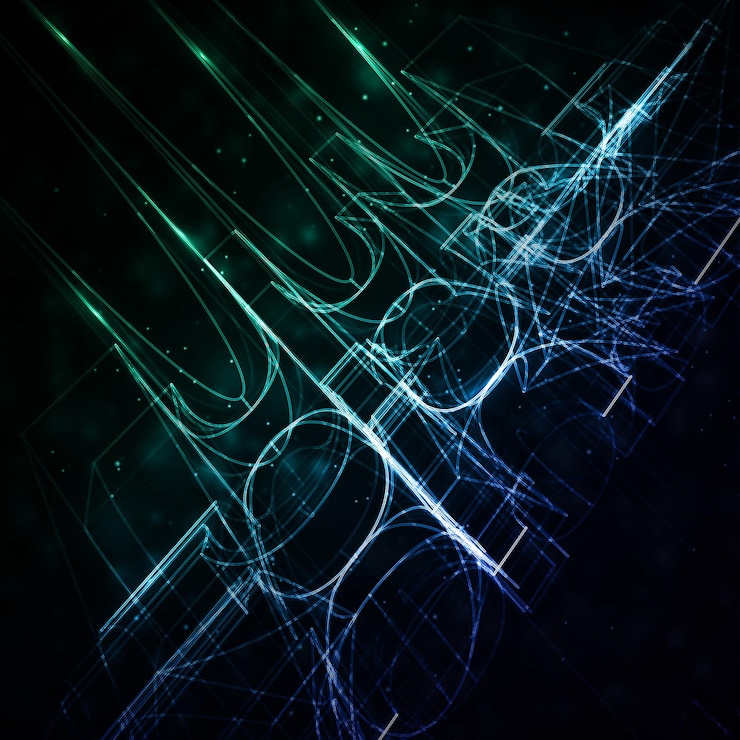 Vector abstract technology shiny space background