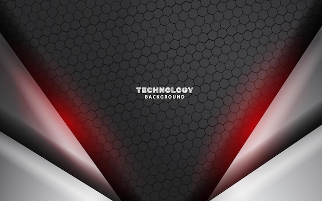 abstract technology silver metal and black background