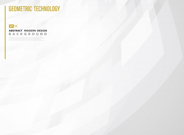Abstract technology square of white gradient template design background.