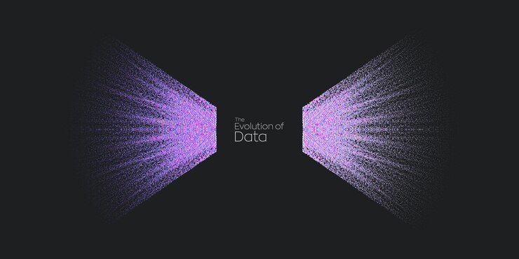 Abstract  technology style particle wave background