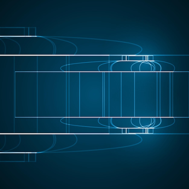 Abstract technology technical drawing