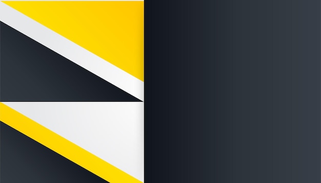 Vector abstract technology template geometric diagonal overlapping separate contrast yellow and black background.