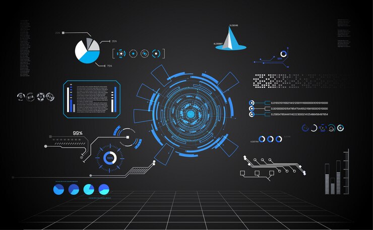 Vector abstract technology ui futuristic hud interface