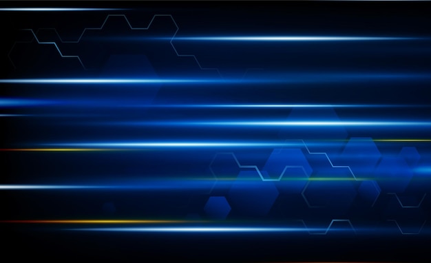 Abstract technology vector background with lights lines and text i design in frame dark backdrop with Arrow Light out triangle background Hitech communication