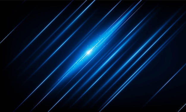 Tecnologia astratta sfondo vettoriale con linee di luci e testo i design in cornice sfondo scuro con freccia luce fuori triangolo sfondo comunicazione hitech