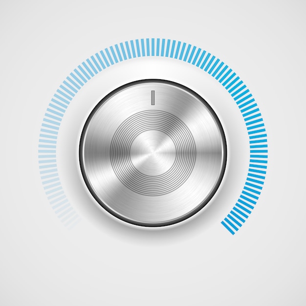 Vector abstract technology volume knob