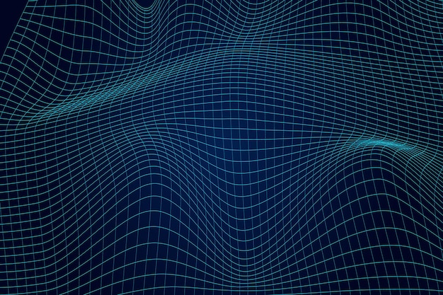 Abstract technology wave of particles Big data visualization