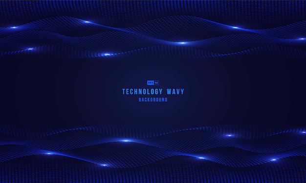 Abstract technology wavy design artwork decorative template