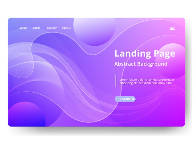 Abstract template landing page