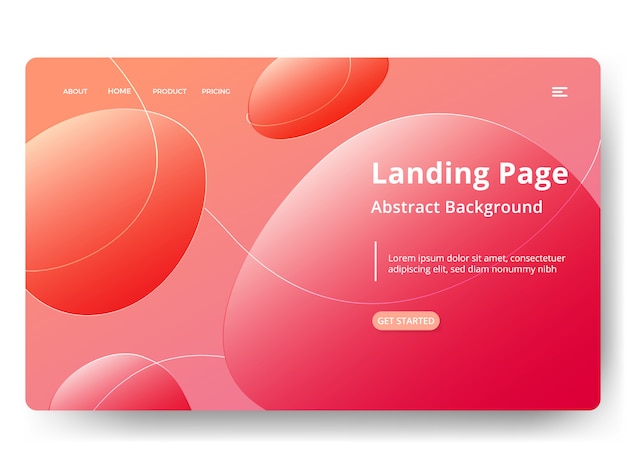 Abstract template landing page