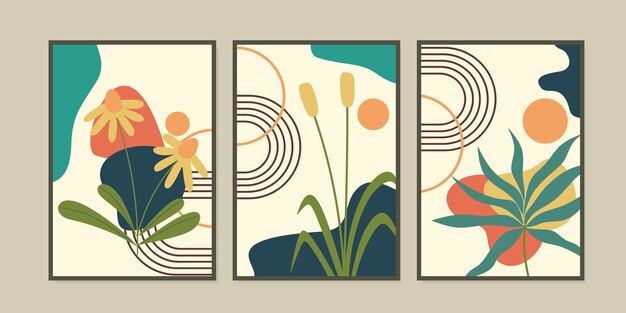 Abstract terrazzo style background set with pastel color hand drawn geometric shapes and lines