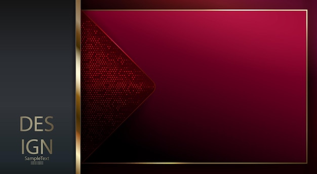 Vector abstract textural red background with a gray frame and an arrow with a mosaic