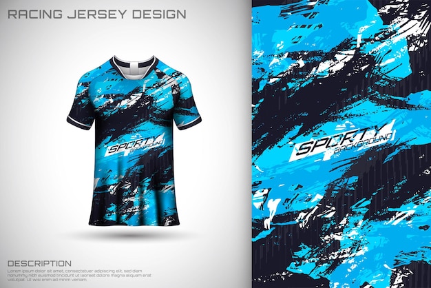 Abstract textured sports jersey design t-shirt for racing,  football,  gaming,  motocross,  cycling