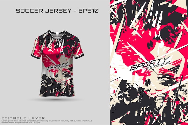 Abstract textured sports jersey design t-shirt for racing,  football,  gaming,  motocross,  cycling.