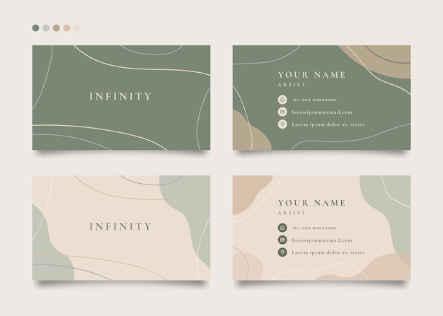 Vector abstract theme   business card template