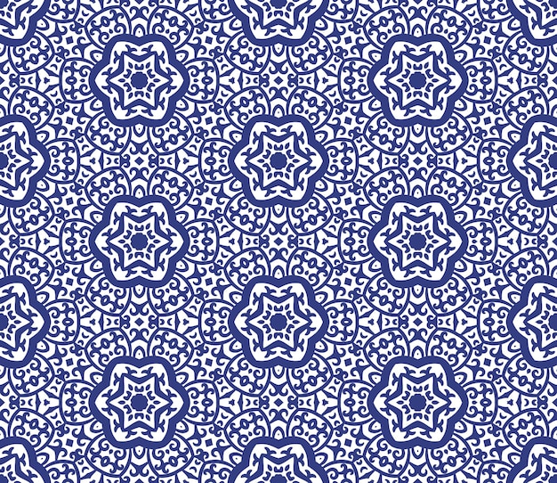 Abstract thin line curly seamless pattern. Linear ornamental geometric background. Wrapping paper.
