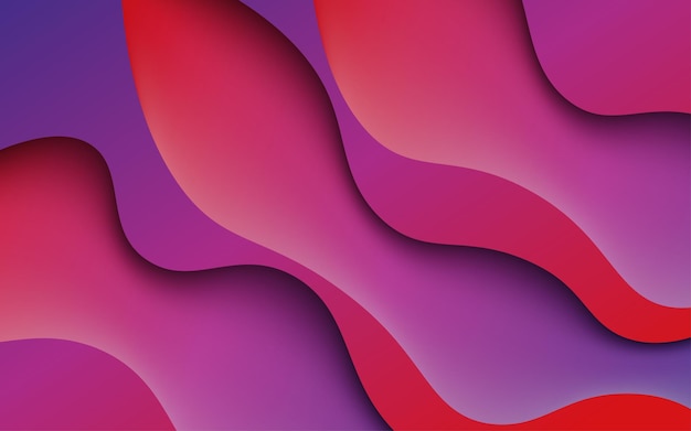 Abstract threedimensional background with pink and purple neon gradient