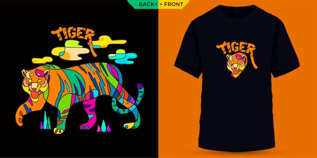 Abstract Tiger Cool Geometric For Clothes Screen Printing