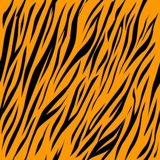 Abstract tiger stripes background seamless pattern. Vector illustration. Chinese symbol of 2022