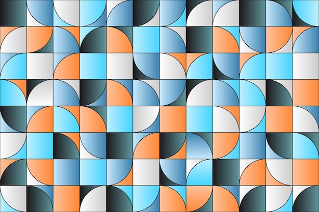 抽象的なタイル可能な幾何学的なグラデーション モザイクのシームレス パターン