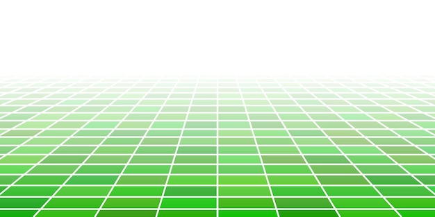 Abstract tiled background with perspective in green colors