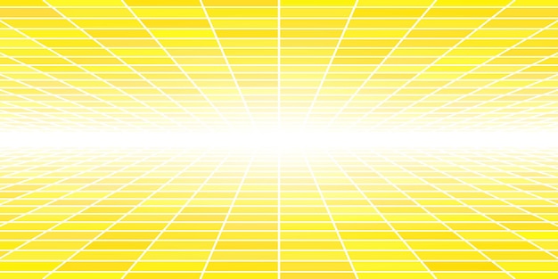 ベクトル 黄色の遠近法と抽象的なタイル張りの背景