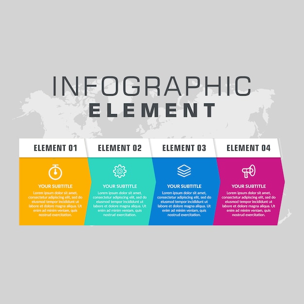 Abstract timeline infographic element design