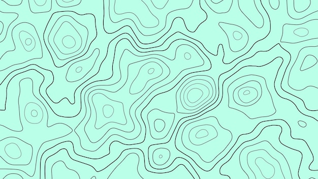 Abstract topographic contour line pattern solid background vector map.