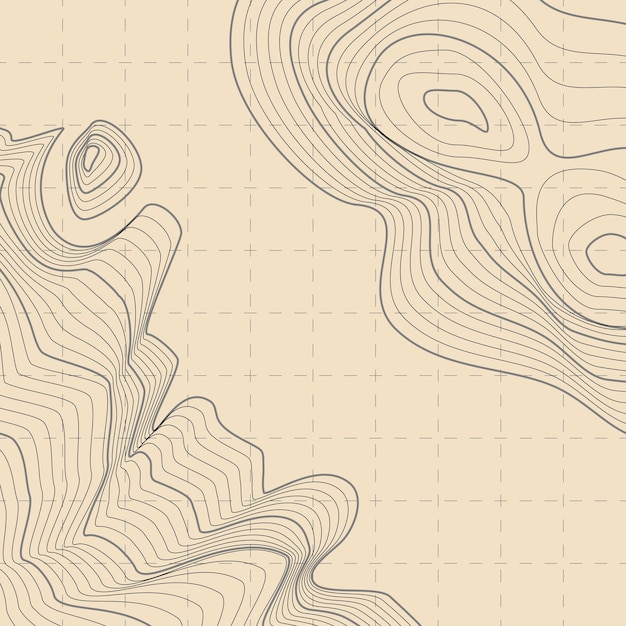 Vettore mappa di contorno topografica astratta