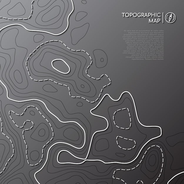 Mappa della linea topografica astratta.