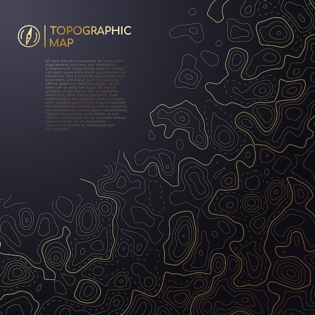 Abstract topographic map